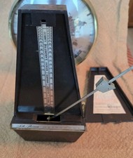 Vtg Seth Thomas Metronome De Maelzel Wind Up Music Timer E899-575 ISS-1