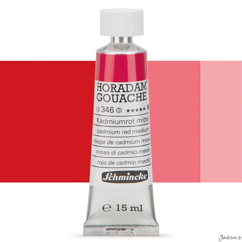 Schmincke Horadam Gouache Paint Tube 15ml Cadmium Red Middle PR108 346