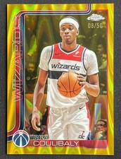 Bilal Coulibaly 2025-26 Topps Chrome RayWave Gold Refractor Base /50 #208
