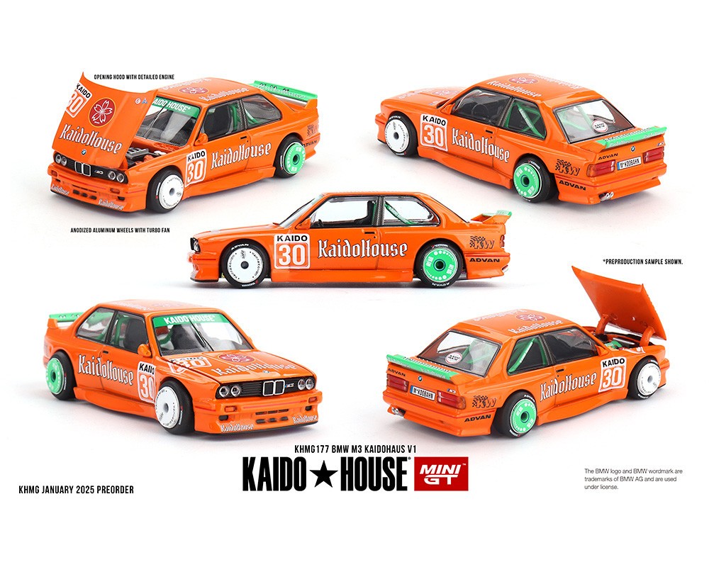 KAIDO HOUSE x MINI GT - BMW M3 KAIDOHAUS V1 - ORANGE #KHMG177