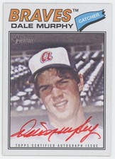 2026 Topps Heritage Dale Murphy # ROA 77RO-DM Red Ink Auto /77
