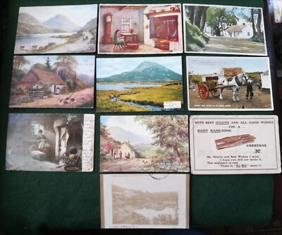 10 - Alte irische Leben & Landschaft Postkarten.