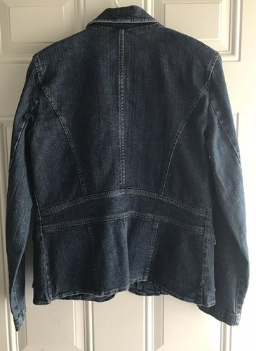 New York And Company Jacket Womens Size 8 Denim 99% Cotton Blue - Picture 2 of 3
