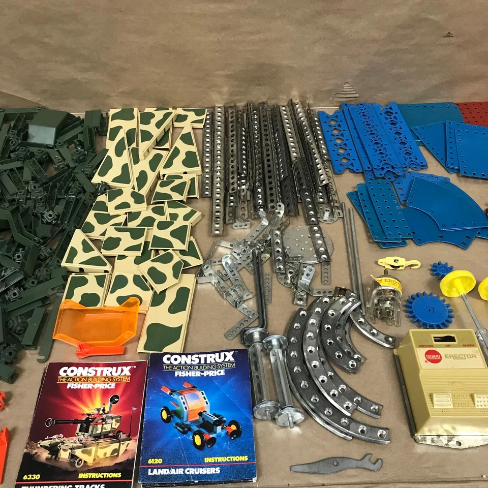 8.5Lb Mixed Lot Construx And Erector Set Parts Pieces Booklets & More - Image 3 of 4
