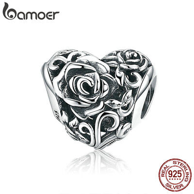 Bamoer européen S925 Argent Sterling charme doux rose pour bracelets bijoux Bamoer européen S925 Argent Sterling charme doux rose pour bracelets bijoux