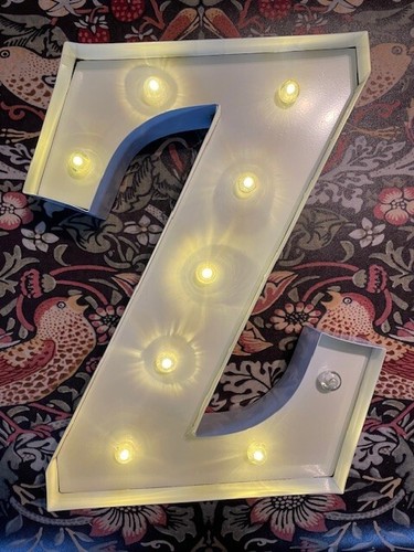 Sale of LED Carnival Circus Light Up Metal White Wedding ~33 cm. Letters - Picture 12 of 33