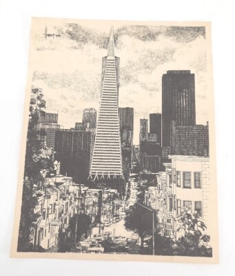 Vintage 1972 Horst Kampschulte Montgomery Street Lithograph