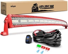 Nilight LED Light Bar Triple Row Spot Flood Combo Lights with Wiring Harness Kit