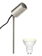 LED Stainless Steel Adjustable Garden Spike Outdoor Light 4W GU10 IP54