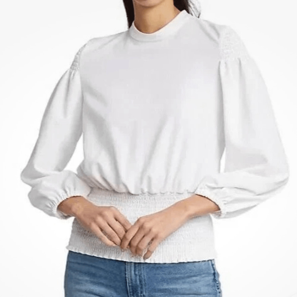 NUEVO CON ETIQUETAS ALC Rosa Blanco Top Cintura Calada Talla 2