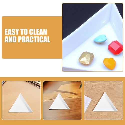 40pcs Triangle Bead Sorting Trays for Rhinestones and Nail Art Plastic Storage - Picture 3 of 12