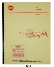 Shopsmith 4" Jointer 505681-B Operator & Parts List Manual #1212