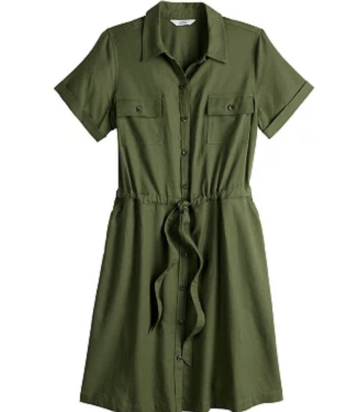 green clothing ii 120サイズ Dress /Zara Collection Womens Utility Button Up Size L Light