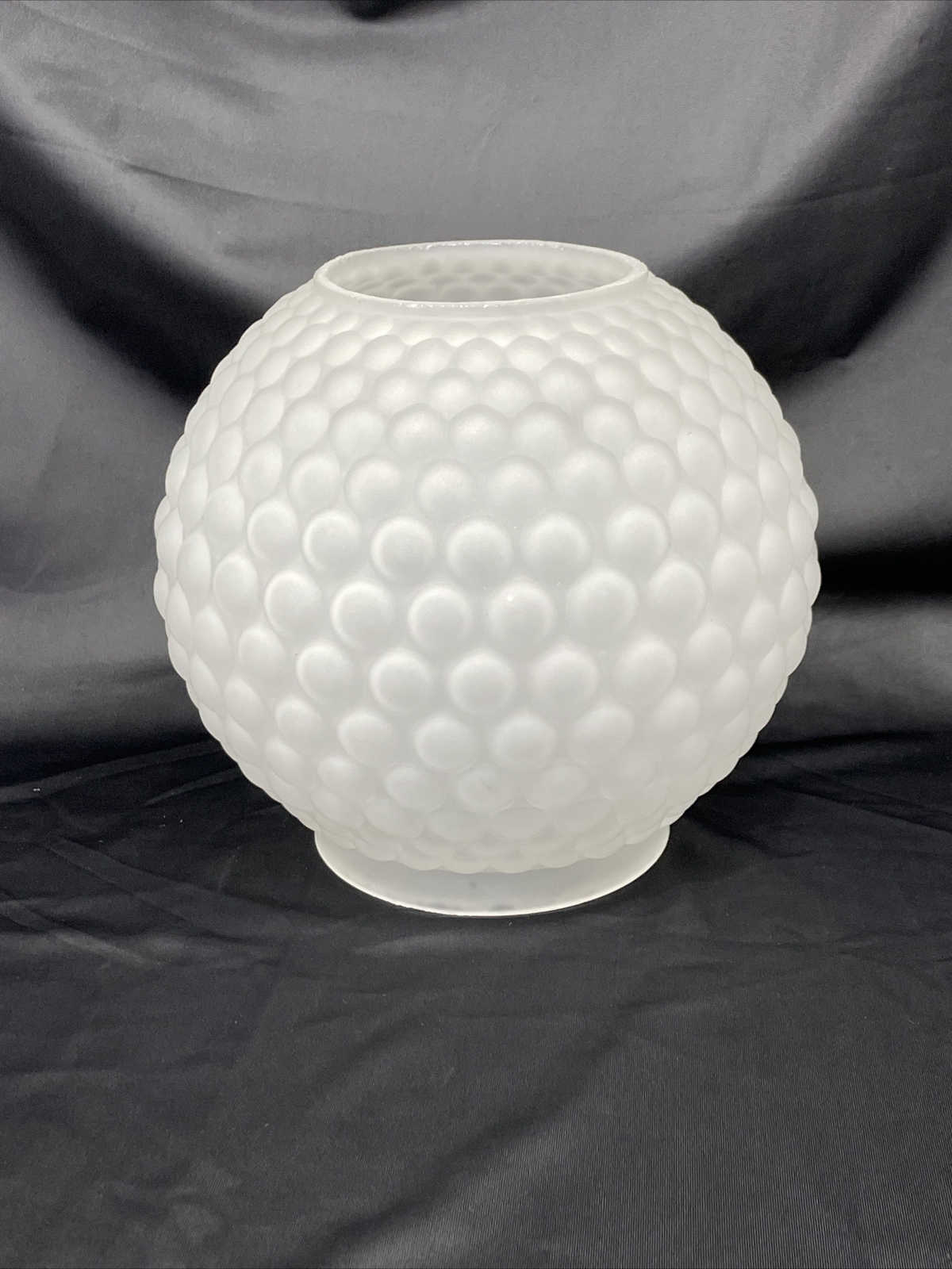 Antique Vtg Frosted Glass Ball Oil Gas Lamp Shade Globe Parlor GWTW 4