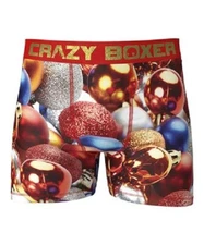 Crazy Boxer Briefs Christmas Holiday Underwear, Men's Size M, Balls, B34 MP