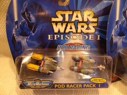 NIB Star Wars Episode 1 Pod Racing Pack I and IV Micro Machines Hasbro 1998 - Picture 2 of 4
