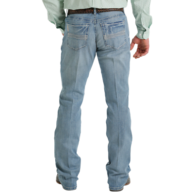 Cinch Men's Ian Light Stone Slim Fit Boot Cut Denim Jeans