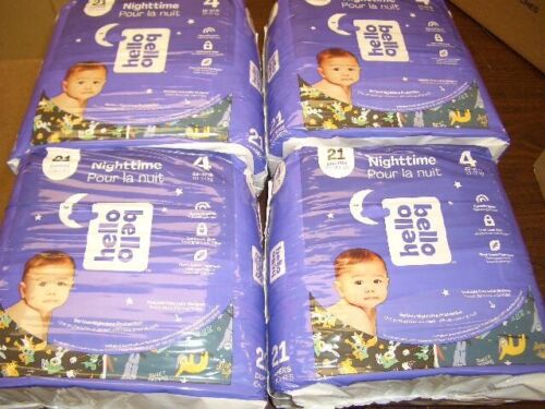 4 Pack-Hello Bello Nighttime Baby Diapers Size 4 22-37 lbs.-21 in each-Total 84 - Picture 7 of 7