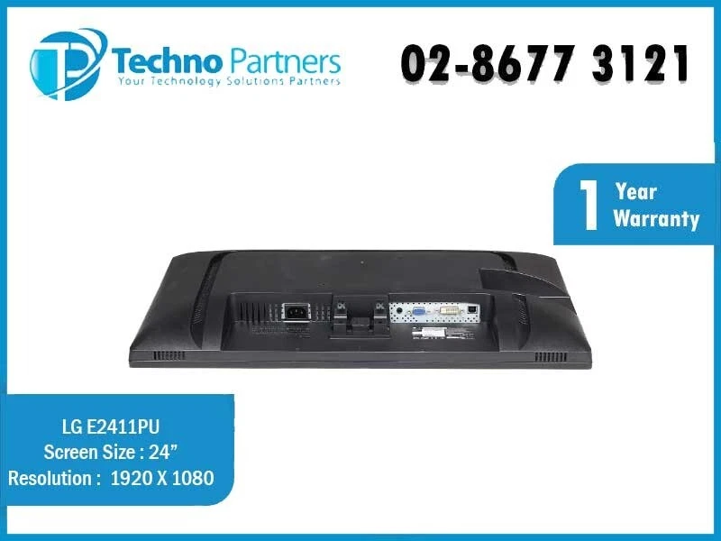 LG 24" FLATRON E2411PU FHD LCD Monitor Without Stand VGA DVI WRNTY - image 2 of 3