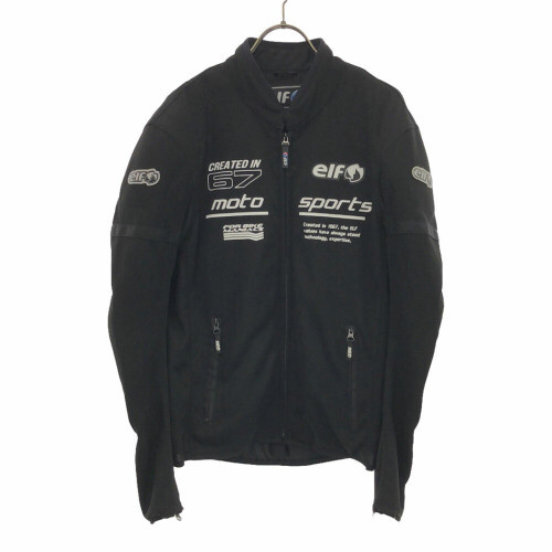 Elf Print Bike Mesh Zip Jacket Size: L Black with Protector Elf Print Bike Mesh Zip Jacket Size: L Black with Protector
