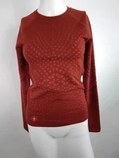 SmartWool Women Intraknit Active Baselayer Crew Pecan Brown Medium 12792-N22