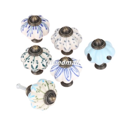 Pumpkin Ceramic Furniture Cabinet Knob Drawer Wardrobe Door Pull Handle Home Use