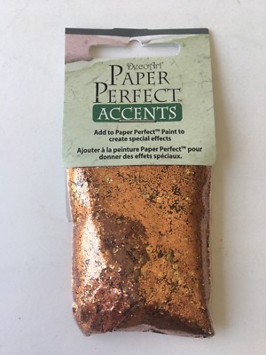 DecoArt Paper Perfect Accents - Golden Treasure  Glitter 16.5 grams - NEW