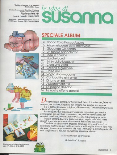 LE IDEE DI SUSANNA - SPECIALE ALBUM - Ottobre 1987 - Foto 3 di 3