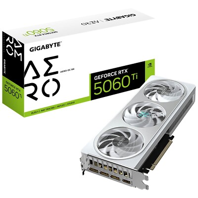 Gigabyte GeForce RTX 5060 Ti AERO GV-N506TAERO OC-8GD GDDR7 PCI-E 5.0 x16 28Gbps