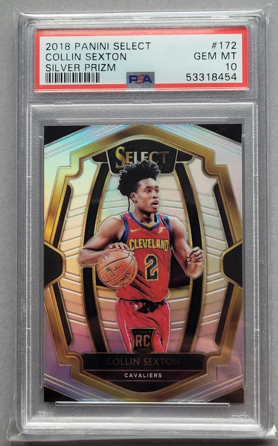 COLLIN SEXTON 2018-19 PANINI SELECT ROOKIE SILVER PRIZM #172 PSA 10 GEM MINT RC