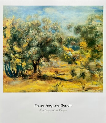 Pierre Auguste RENOIR Lithograph LANDSCAPE OUTSIDE CAGNES 