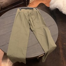 NWT Eileen Fisher Olive Organic Cotton Stretch Poplin Ankle Pants Size S/P