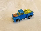 Vintage 1973 Hot Wheels Blue Ford 56 Hi-Hauler Pickup Truck, Yellow Motorcycles.