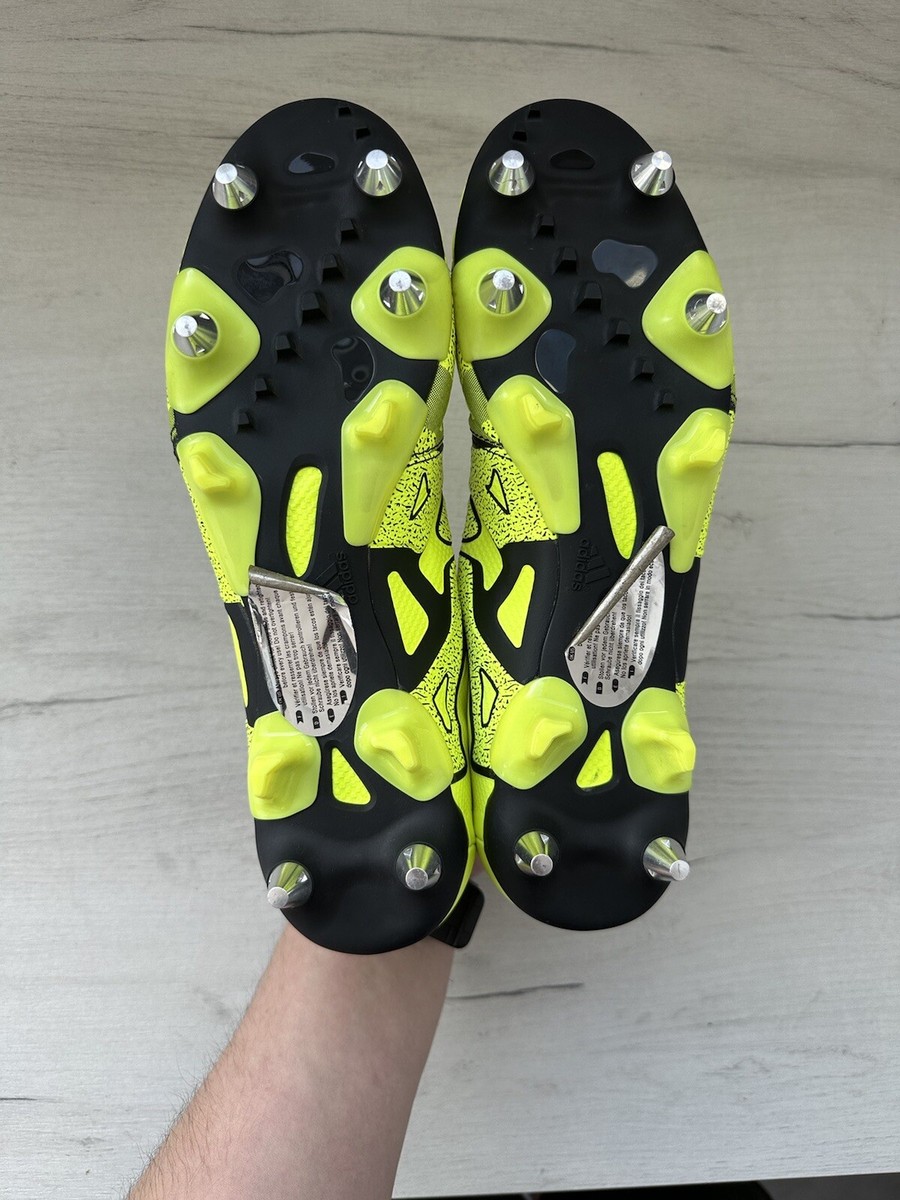 Adidas X 15.1 SG Leather Lime Football Cleats Boots US8 UK7 1/2
