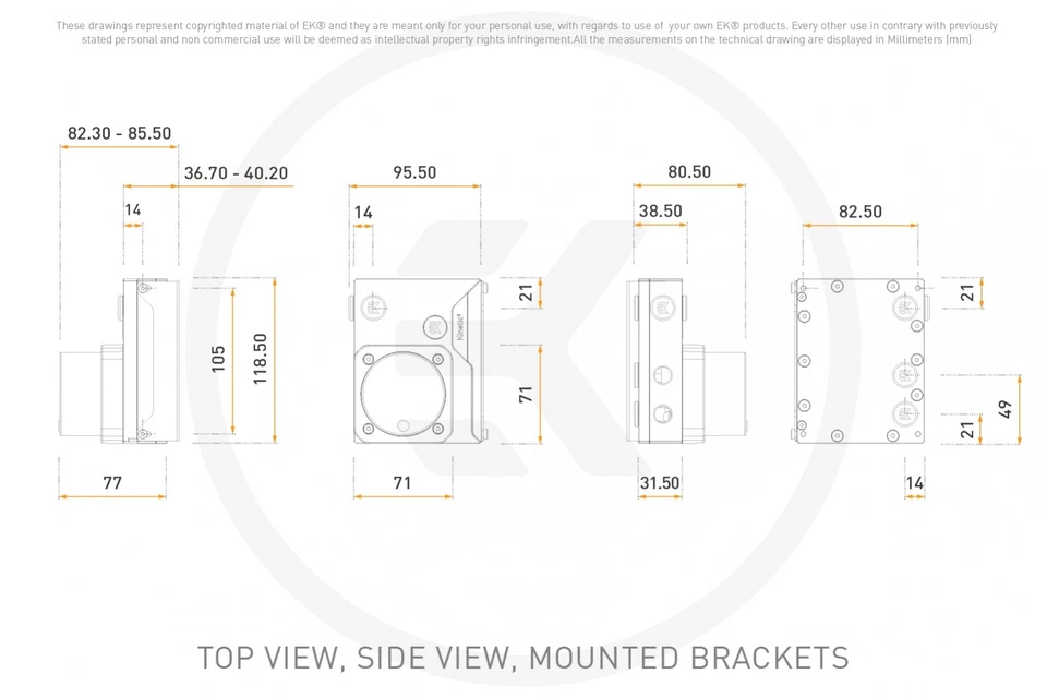 Насос/резервуар комбинированный EKWB EK-Quantum Kinetic 3 FLT 92 D5 PWM, D-RGB, Plexi - Изображение 3 из 4