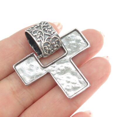SILPADA 925 Sterling Silver Vintage Hammered Cross Pendant SILPADA 925 Sterling Silver Vintage Hammered Cross Pendant