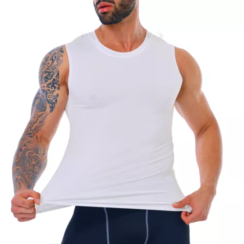 Mens Gym Muscle Singlets Workout Tank Top Bodybuilding Sleeveless Tee - Picture 10 of 30