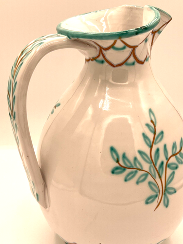 Handbemalter italienischer Wasserkrug Weinkrug Made in Italy signiert 3659 - Bild 15 von 20