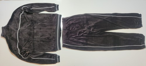 FILA Tennis Velour Tracksuit Men's NWT Black White line Pockets Zip 2 Piece S M - Picture 12 of 12