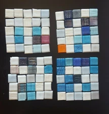 100 Pieces 3/4" Square Mini Glass Craft Decorative Mosaic Tiles ~ USA Ship