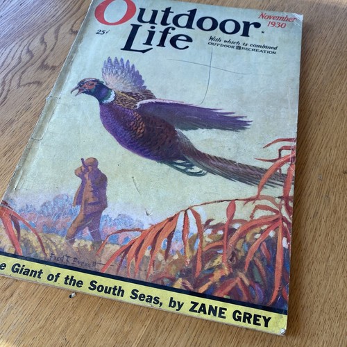 Outdoor Life Magazine Nov 1930 Fishing Hunting Zane Grey Good Condition - Picture 12 of 14