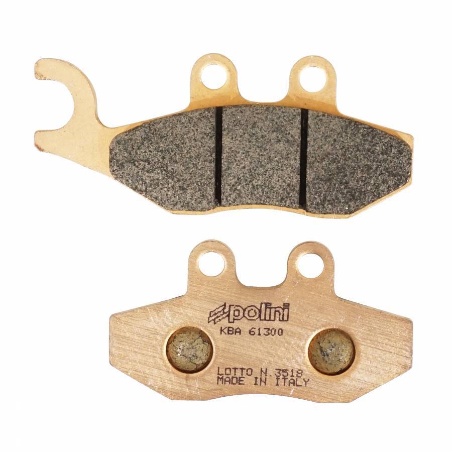 Plaquette de frein Polini pour scooter Peugeot Geopolis 250 et Piaggio X9 125 en metal fritte