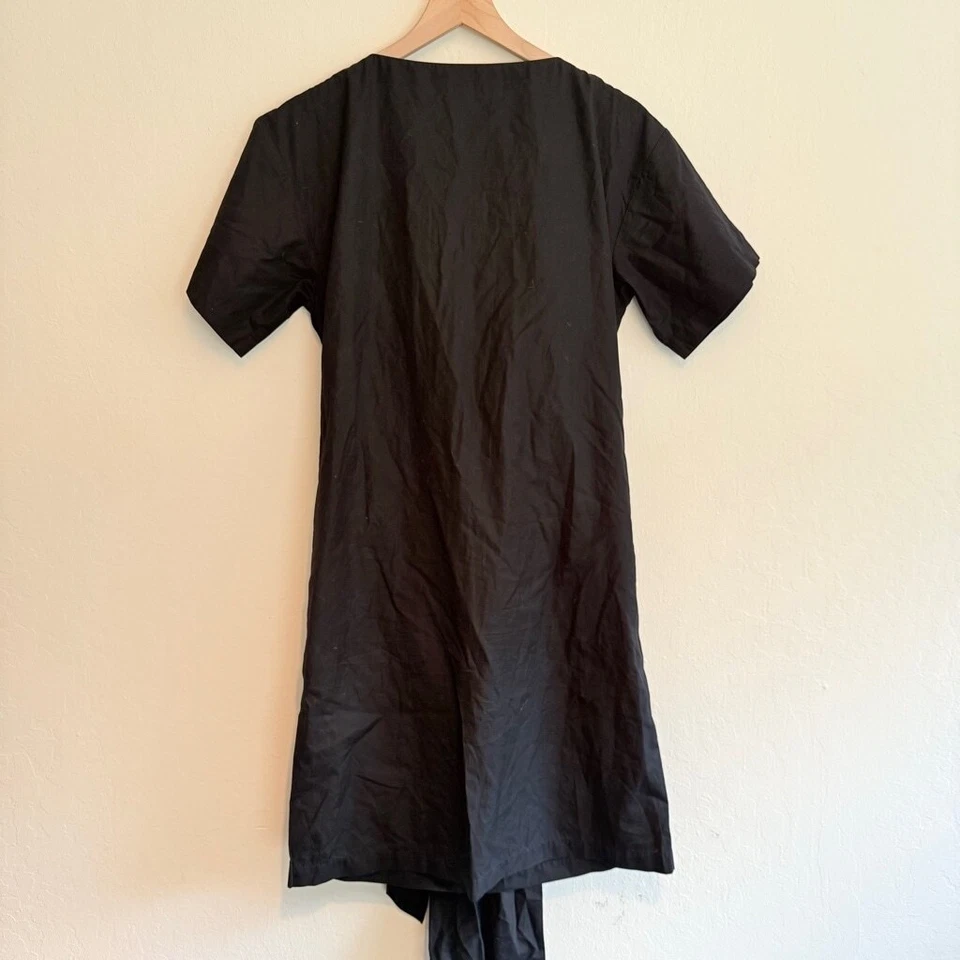 Vestido feminino Erin preto manga camisa laço tamanho 4 - Imagem 2 de 4