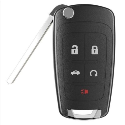 Black Silicone Case Cover For Chevrolet 5-Button Flip Key – Fits Spark, Sonic, Equinox, Malibu, Volt (CHEV5FBK)