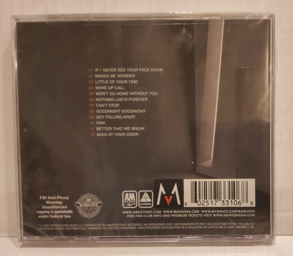 Maroon 5 - It Won't Be Soon Before Long CD, Pre-owned, Sealed | eBay