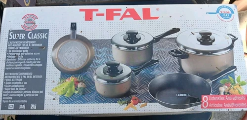T-fal Pure Cook Nonstick Aluminum 8-Piece Fry Pan Set Black (SEE/READ ALL)