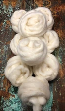Cream Top Roving Spinning Felting Merino Wool 11 oz Bag #003