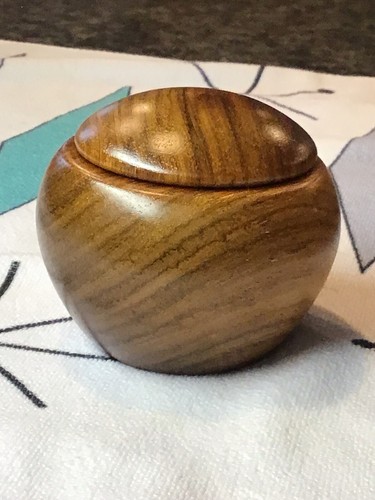 MID CENTURY MODERN Wooden Bowl Mortar Pestle Spice Herb Grinder Pill Crusher 3”