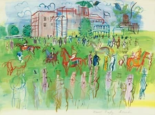 RAOUL DUFY Poster or Rolled Canvas Print "AVANT LE DÉPART, ASCOT"