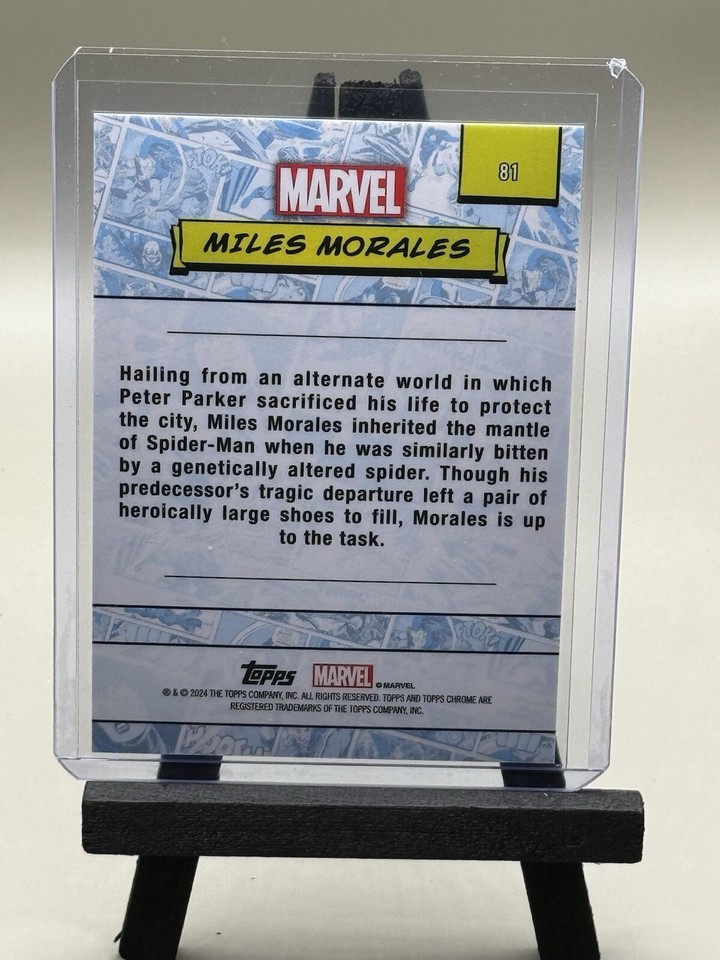Miles morales 2024 topps chrome marvel 39 human torch parallel